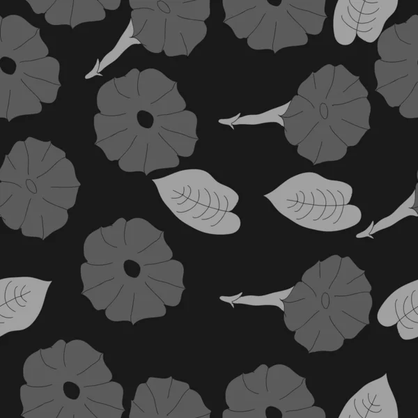 Modèle Sans Couture Plantes Simples Abstraites — Image vectorielle