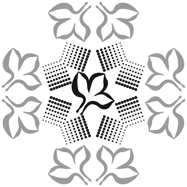 Abstraktní Pozadí Květinovými Květy Tečkami Vektorová Ilustrace — Stockový vektor