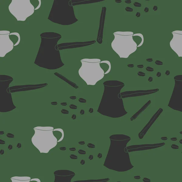 抽象简单咖啡的无缝模式 — 图库矢量图片
