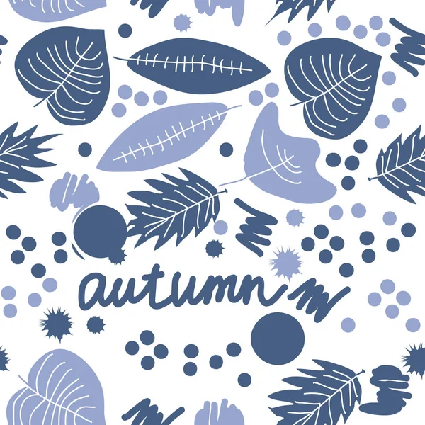 Modèle Sans Couture Feuilles Automne Simples Abstraites — Image vectorielle