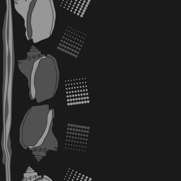 Conjunto Conchas Marinas Fondo — Archivo Imágenes Vectoriales