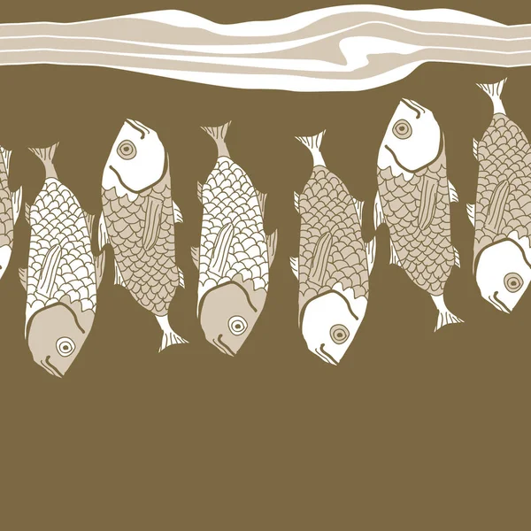 Fond Sans Couture Avec Des Poissons Colorés Illustration Vectorielle — Image vectorielle