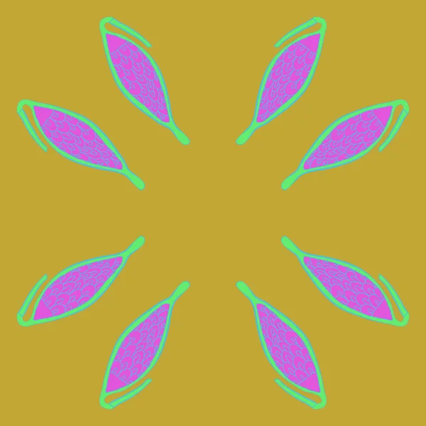 Бесшовный Рисунок Абстрактных Простых Растений — стоковый вектор