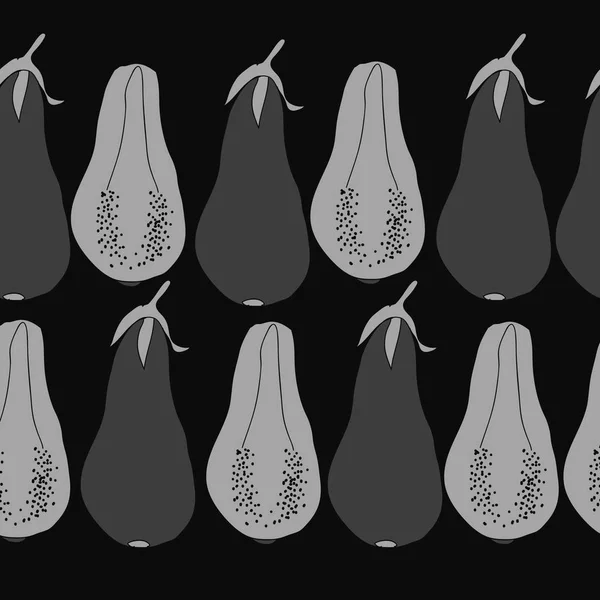 抽象简单茄子的无缝模式 — 图库矢量图片