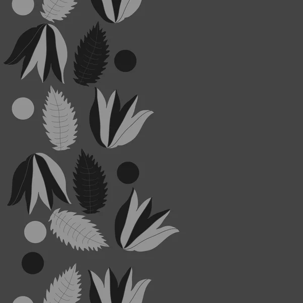 Abstrakte Blumen Elemente Modernen Floralen Rahmen Design Hintergrund — Stockvektor