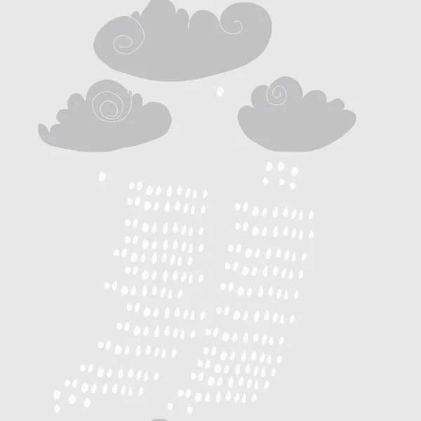 Patrón Inconsútil Nubes Simples Abstractas — Vector de stock