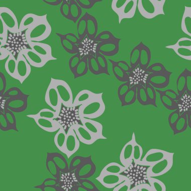 Renkli çiçekler ile Dikişsiz soyut desen