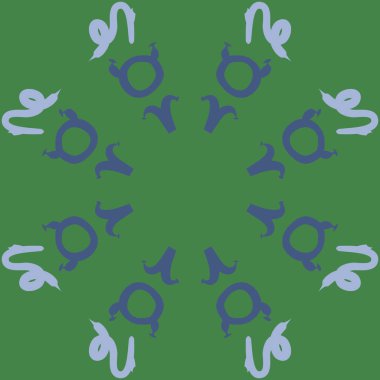 Zodiac Signs ile Dikişsiz soyut desen, vektör illüstrasyon