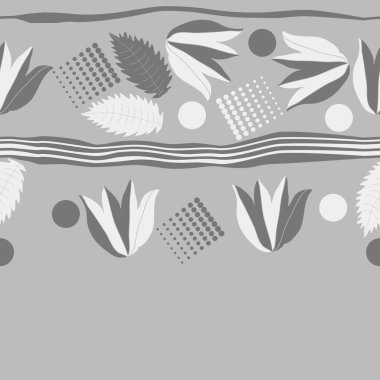 sanatsal çiçekler ve noktalar, vektör sanat illüstrasyon ile arka plan