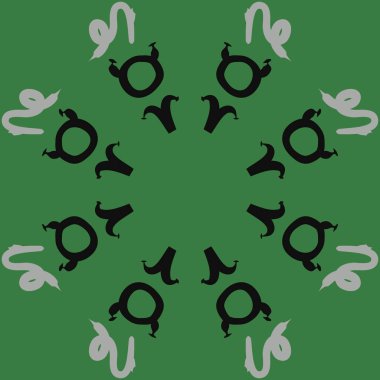 Zodiac Signs ile Dikişsiz soyut desen, vektör illüstrasyon