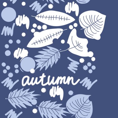 arka planda kelime sonbahar ile renkli sonbahar yaprakları