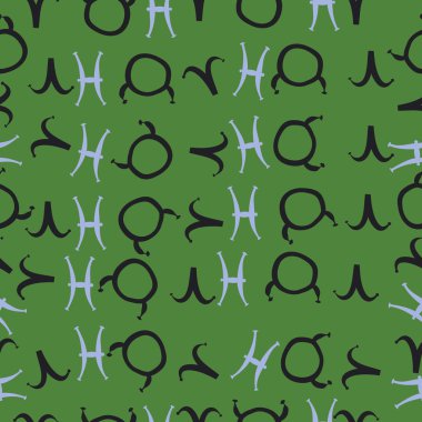 Soyut basit kaligrafi dikişsiz desen