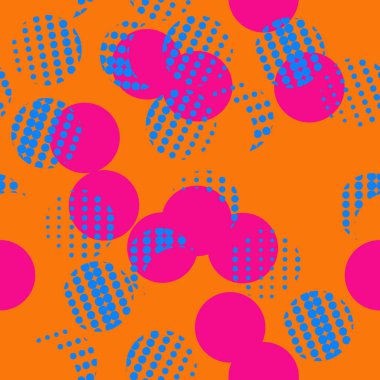 Renkli daireler ile Dikişsiz soyut desen