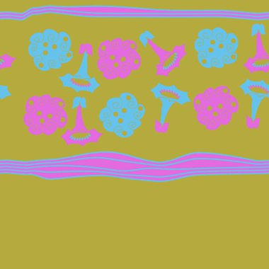 çiçekler, vektör çizim ile sanatsal seamless modeli