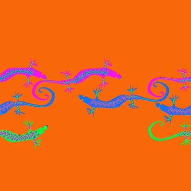 sorunsuz yatay kertenkele desen, sadece vektör illüstrasyon