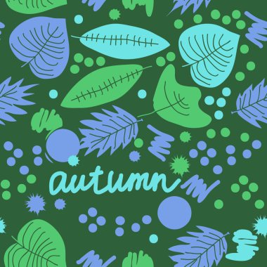 Soyut basit sonbahar yapraklarının dikişsiz deseni