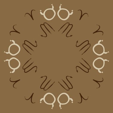 Soyut basit burç süsü ile dikişsiz desen