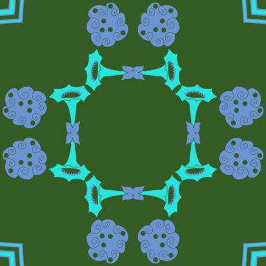 Soyut basit çiçeklerin kusursuz deseni