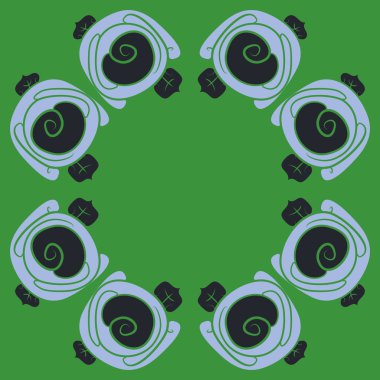 Çiçeklerle kesintisiz soyut desen, vektör arka plan