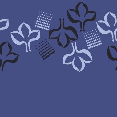 Renkli yapraklar ve noktalarla dikişsiz desen