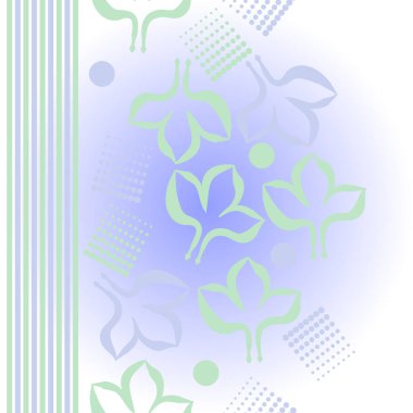 Renkli yapraklar ve çizgilerle dikişsiz desen