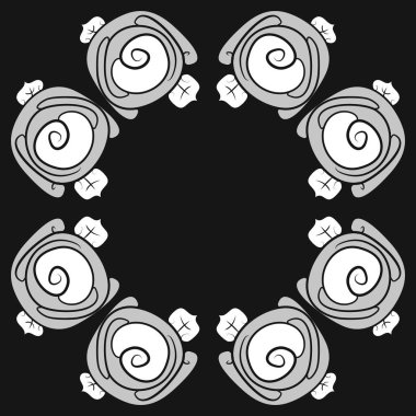 Çiçeklerle kesintisiz soyut desen, vektör arka plan