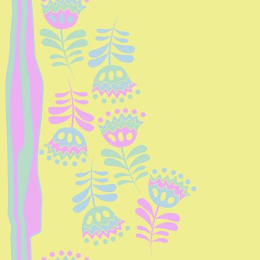 Çiçeklerle kusursuz soyut desen