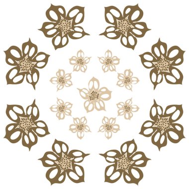 Renkli çiçekler ile Dikişsiz soyut desen