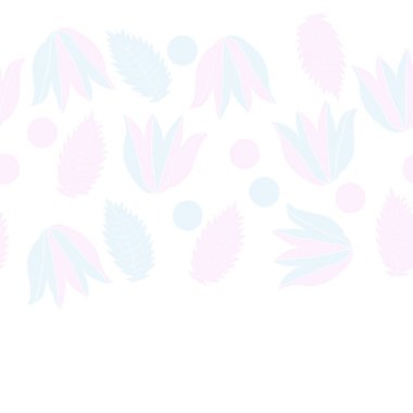 Çiçek motif, yaprakları ve lale Dikişsiz deseni.