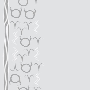 Burçların dikişsiz deseni, vektör illüstrasyonu