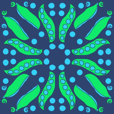 Soyut basit fasulye ile dikişsiz desen