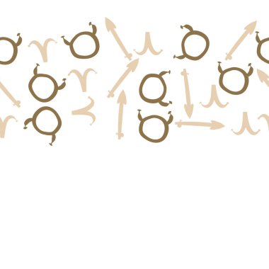 Soyut basit zodyak süsleme Dikişsiz desen