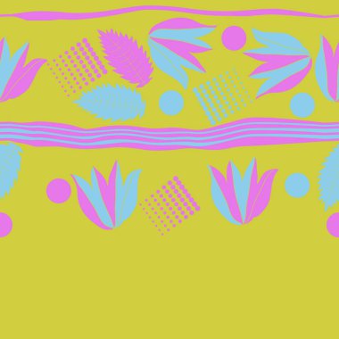 sanatsal çiçekler ve noktalar, vektör sanat illüstrasyon ile arka plan