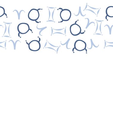 Soyut basit kaligrafi dikişsiz desen