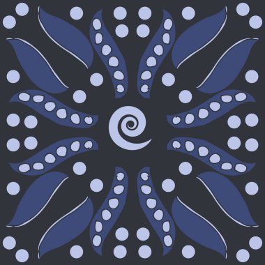 Soyut basit fasulye ile dikişsiz desen