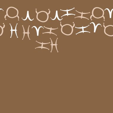 Burçların dikişsiz deseni, vektör illüstrasyonu