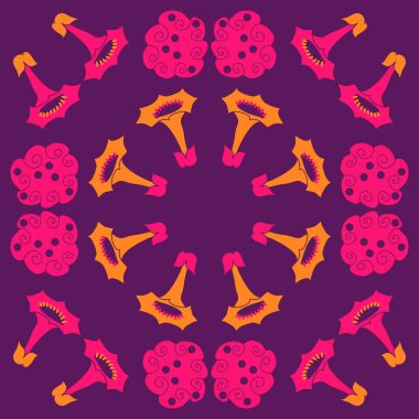 Soyut basit çiçeklerin kusursuz deseni