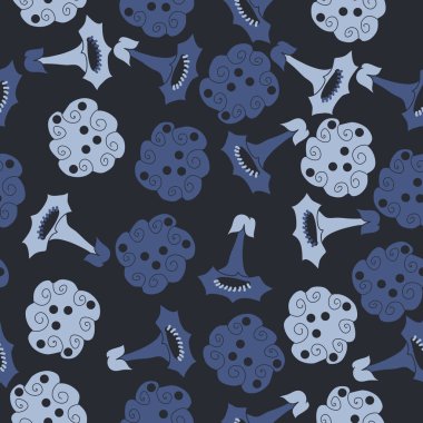 Soyut basit çiçeklerin kusursuz deseni