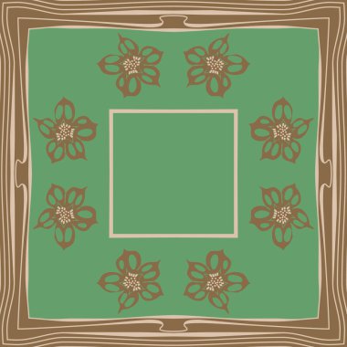 Renkli çiçekler ile Dikişsiz soyut desen