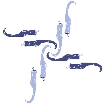 Soyut basit biber dikişsiz desen