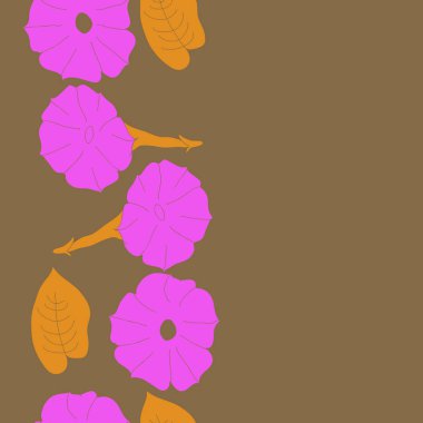 Soyut basit çiçeklerin kusursuz deseni