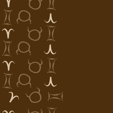 Soyut basit kaligrafi dikişsiz desen