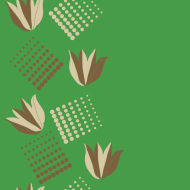 Modern çiçek çerçeve tasarım arka planda soyut yuvarlak çiçek elemanları