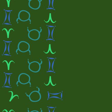 Soyut basit kaligrafi dikişsiz desen