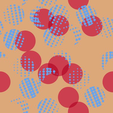 Renkli daireler ile Dikişsiz soyut desen