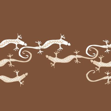 sorunsuz yatay kertenkele desen, sadece vektör illüstrasyon