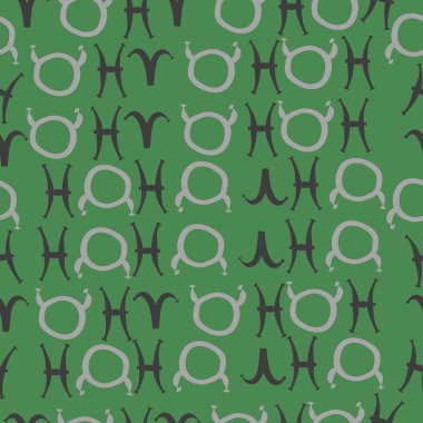 Zodiac Signs Dikişsiz desen. Vektör Illustration