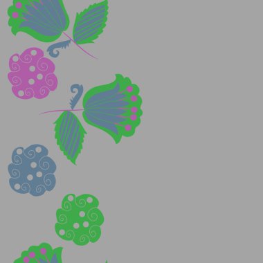 çiçekler, vektör çizim ile sanatsal seamless modeli