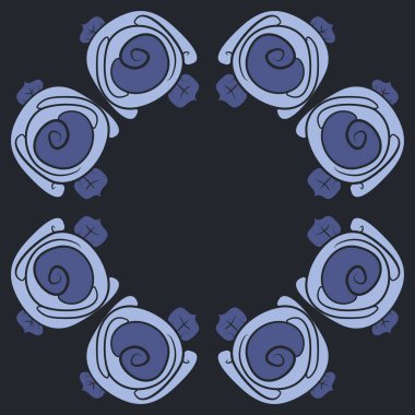 Çiçeklerle kesintisiz soyut desen, vektör arka plan