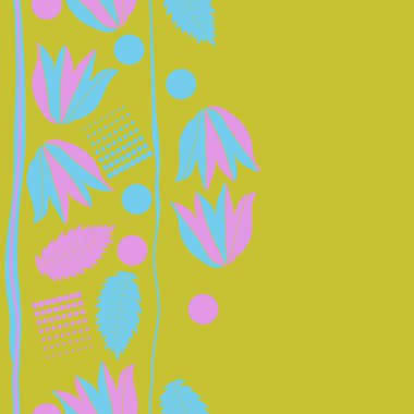 sanatsal çiçekler ve noktalar, vektör sanat illüstrasyon, boş kopya alanı ile basit yaratıcı arka plan 